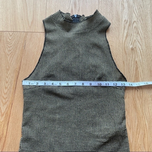 NWT ZARA KHAKI High Collar  tank Top - Small - Picture 5 of 12